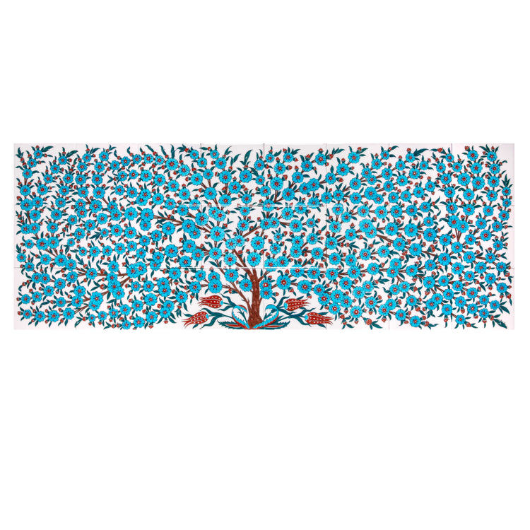 Spring Blossom Tree Iznik Tile Panel