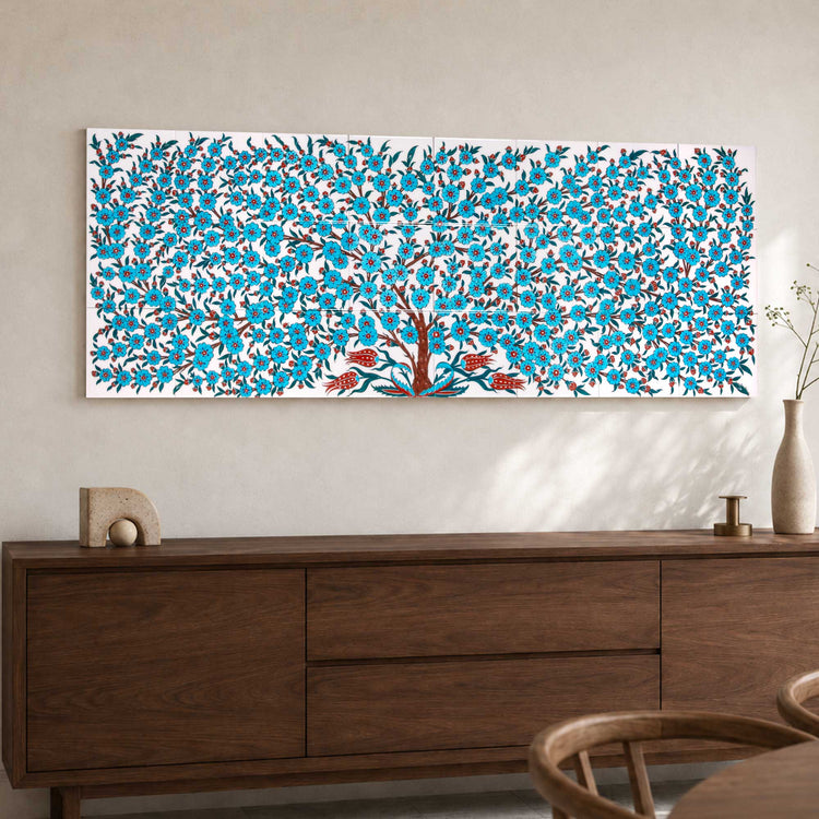 Spring Blossom Tree Iznik Tile Panel