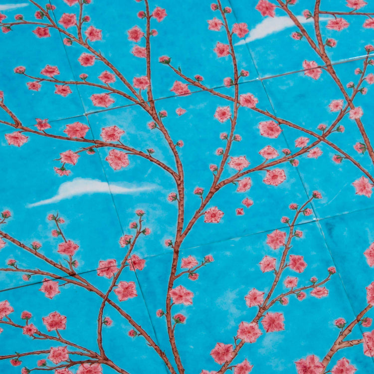 Sakura Tree Patterned Iznik Tile Panel