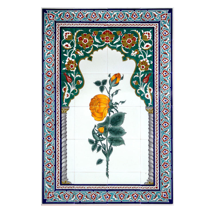 Ali Üsküdari Gül Tasarımı İznik Çini Pano - Panolar
