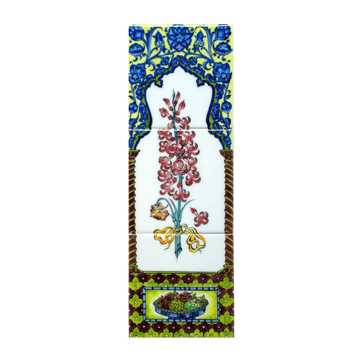 Ali Üsküdari Sümbül Tasarımı İznik Çini Pano No:3 - Panolar