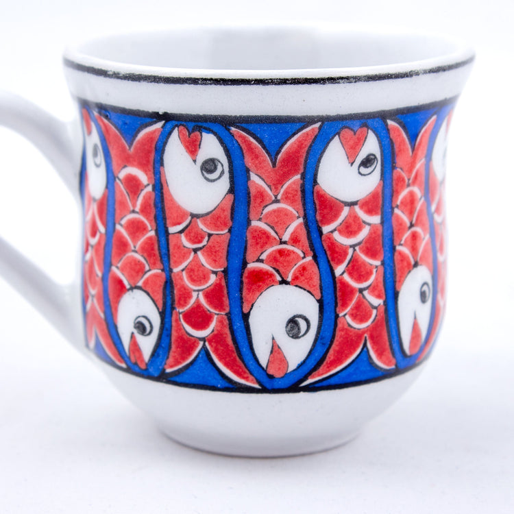 Balık Desenli Türk Kahvesi Fincan Takımı - Setler