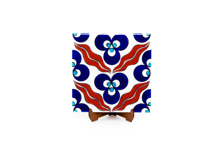 Çintemani Desenli İznik Çinisi Karo No:1 - Karolar