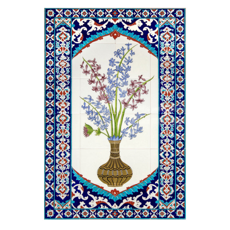 Hasbahçe Sümbülleri İznik Çini Pano - Panolar