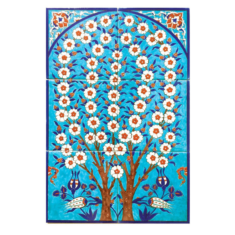 Hayat Ağacı İznik Çini Pano - 1 - Panolar