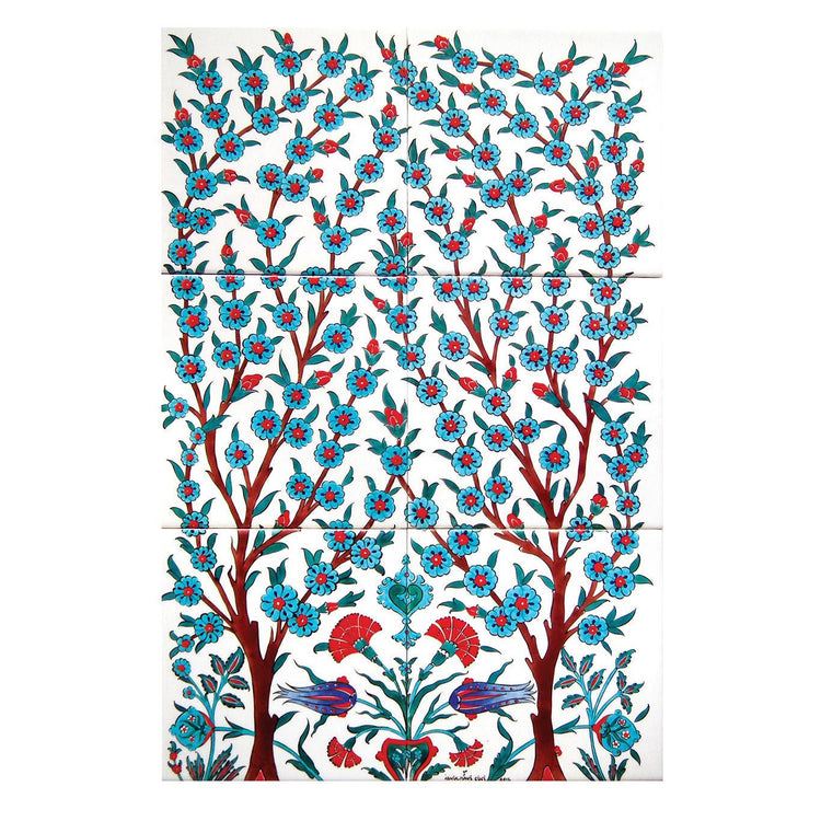 Hayat Ağacı İznik Çini Pano - 3 - Panolar