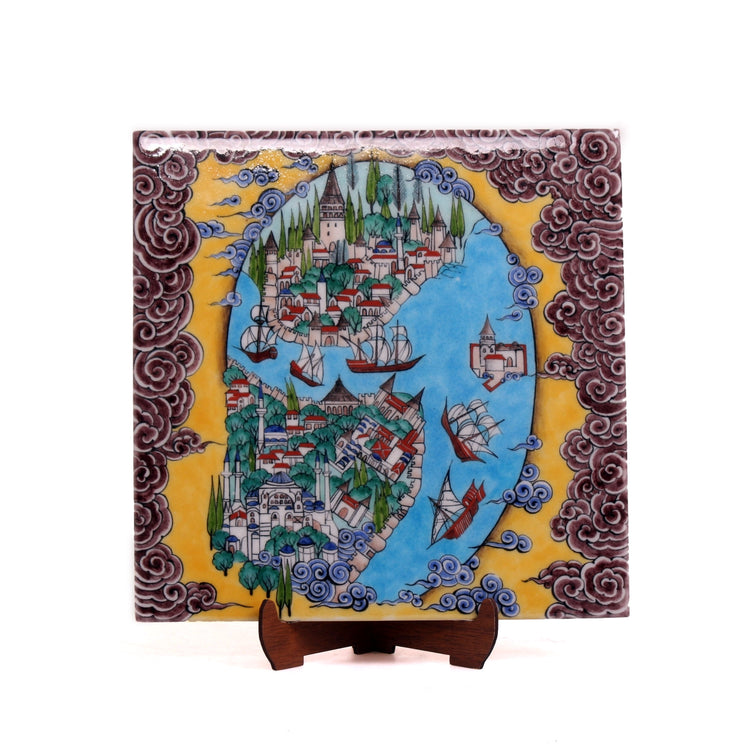 Istanbul Miniature Patterned Iznik Tile No:5
