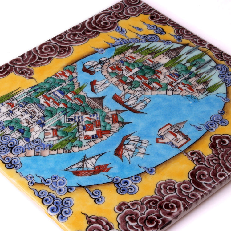 Istanbul Miniature Patterned Iznik Tile No:5