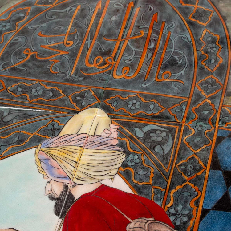 Kaplumbağa Terbiyecisi Tablosu İznik Çinisi Pano - Panolar