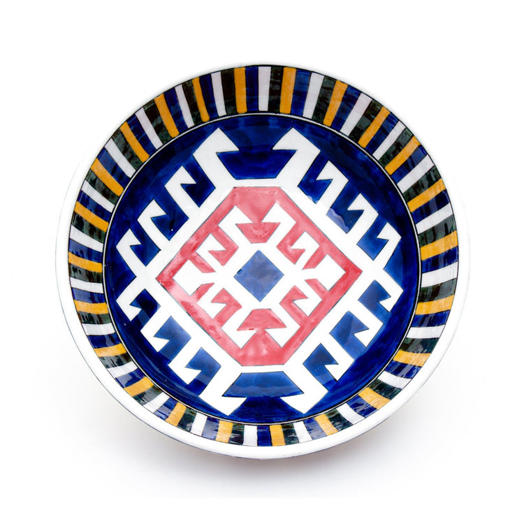 Kilim Motifli İznik Çinisi Kase - Kaseler