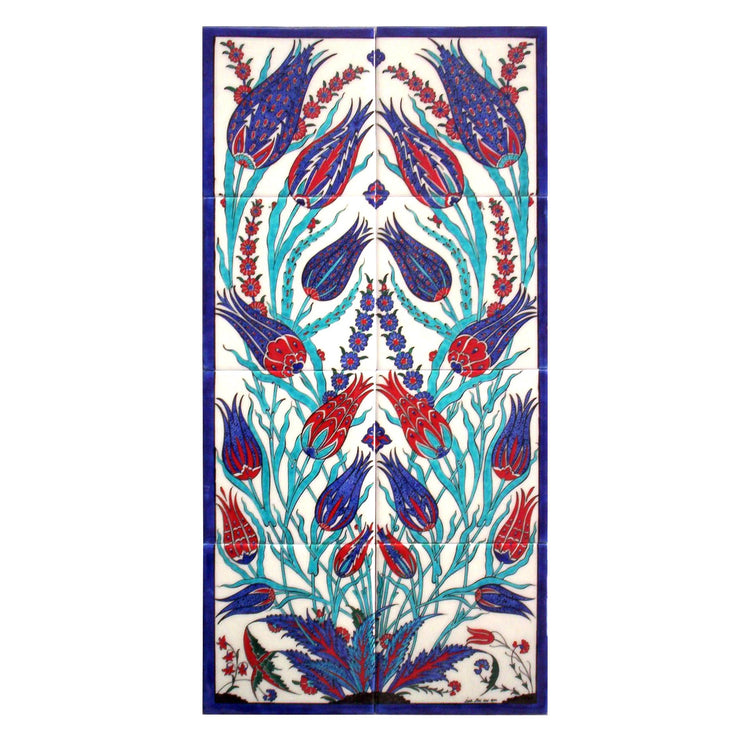 Lale Desenli İznik Çini Pano - Panolar