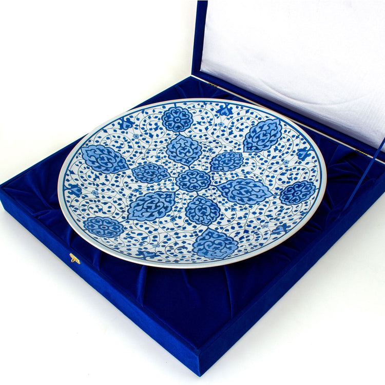 Muradiye Tasarımı İznik Çinisi Büyük Düz Tabak - Tabaklar