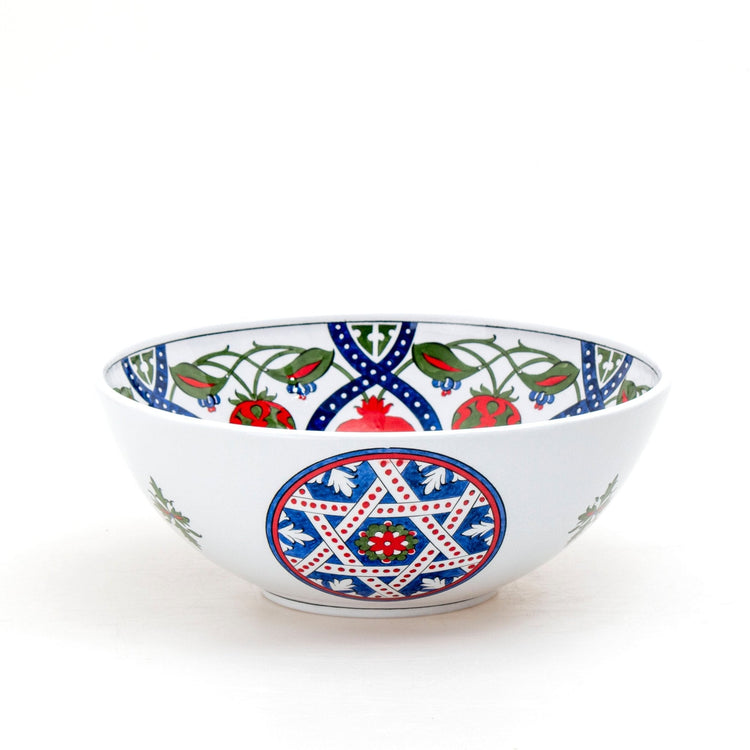 Nar Desenli İznik Çinisi Ayaksız Kase - Kaseler