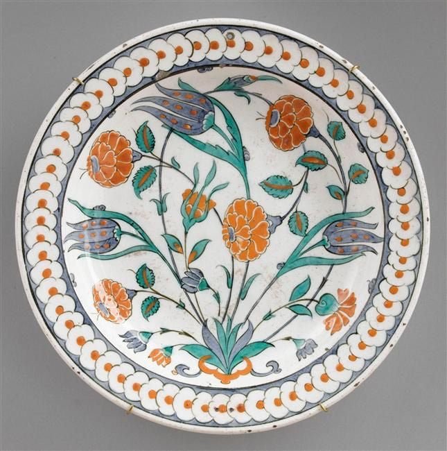 Rönesans Müzesi İznik Çinisi Tabak Replika No.5 - Tabaklar