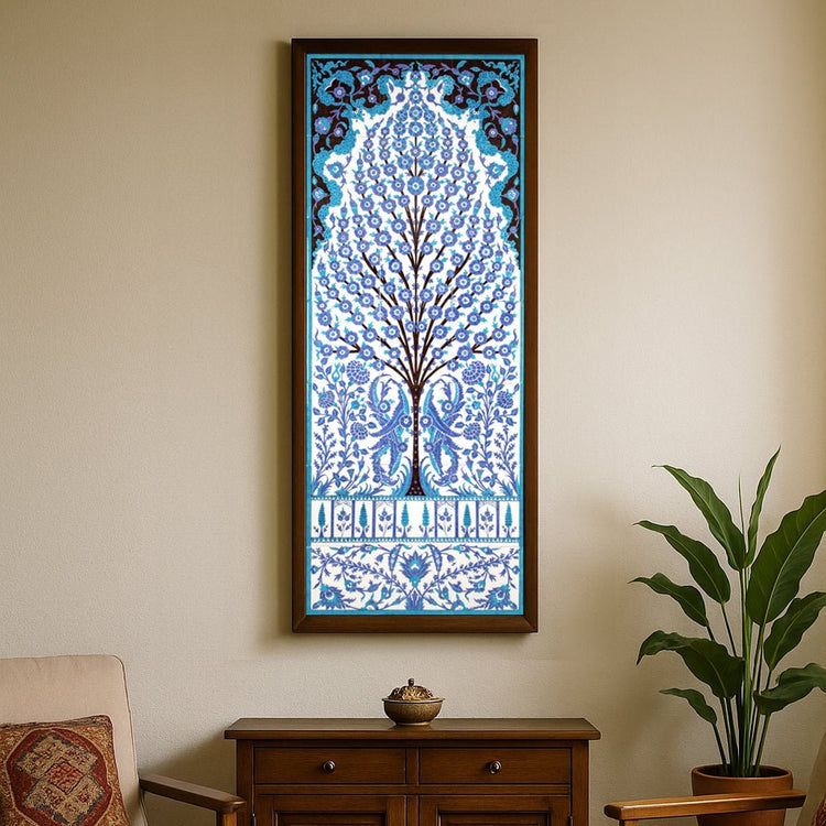 Şehzade Yusuf İzzeddin Köşkü Hayat Ağacı Desenli İznik Çini Pano Replikası - Panolar
