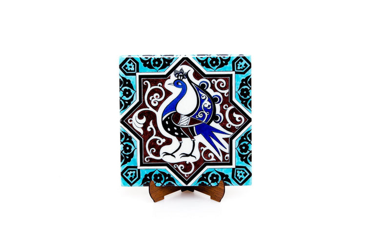 Selçuklu Dönemi Tavuskuşu Motifli İznik Çini - Karolar