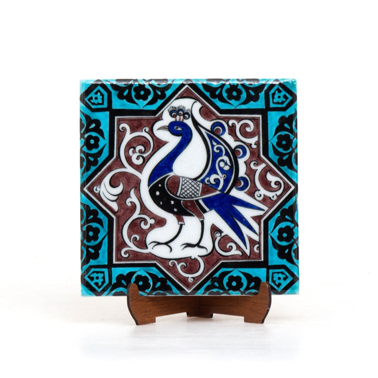 Selçuklu Dönemi Tavuskuşu Motifli İznik Çini - Karolar