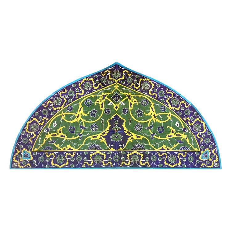 Yeşil Zeminli Rumi Alınlık İznik Çini Pano - Panolar