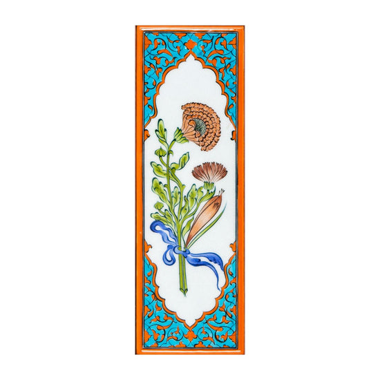 Ali Üsküdari Karanfil Tasarımı İznik Çini Pano - Panolar