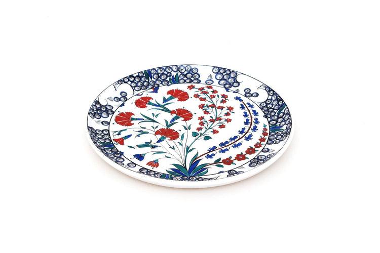 Ashmolean Müzesi Karanfil Desenli İznik Çini Tabak Replikası - Tabaklar
