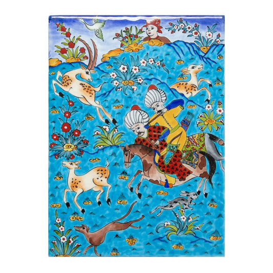 Avcılık Sahnesi İznik Çini Pano - 1 - Panolar