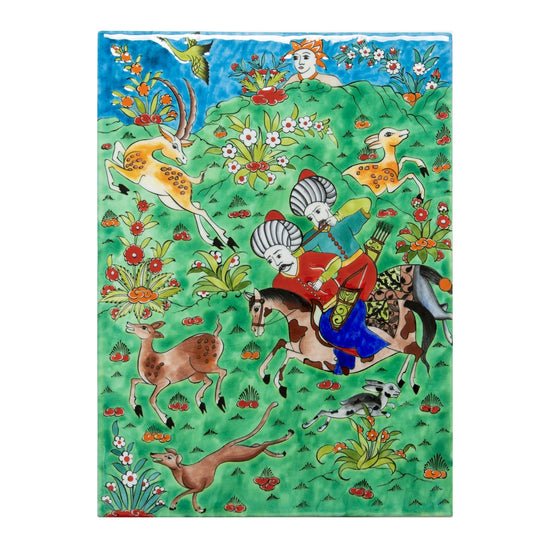 Avcılık Sahnesi İznik Çini Pano - 2 - Panolar