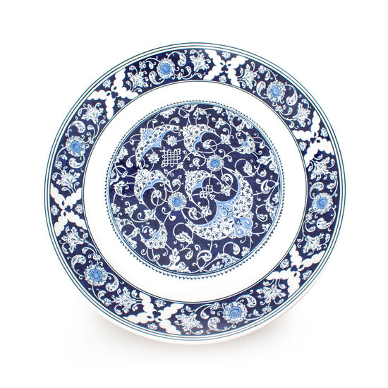 Baba Nakkaş Tasarımlı İznik Çinisi Büyük Düz Tabak No.2 - Tabaklar