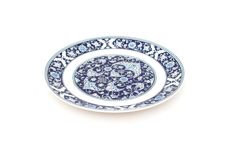 Baba Nakkaş Tasarımlı İznik Çinisi Büyük Düz Tabak No.2 - Tabaklar