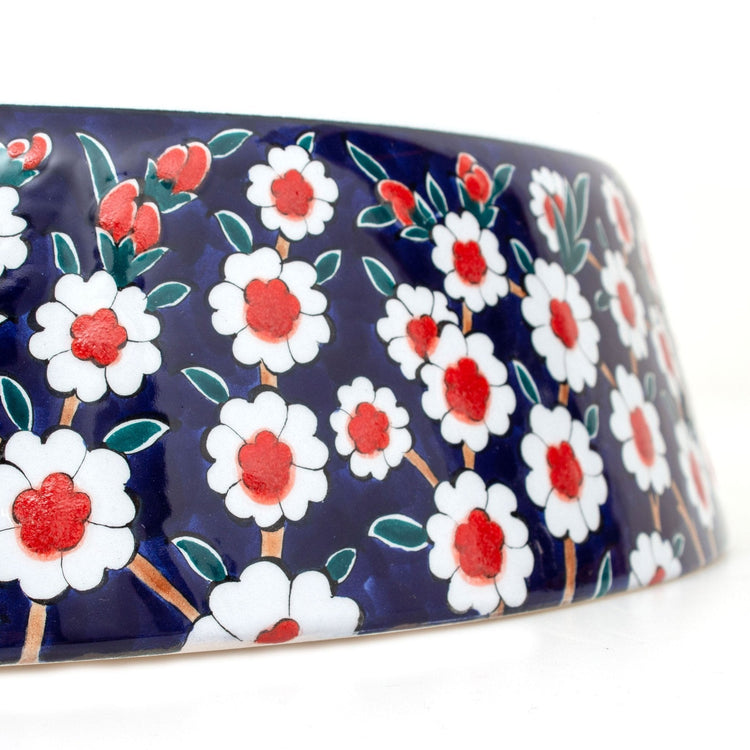 Bahar Dalı Desenli İznik Çinisi Lavabo - Lavabolar