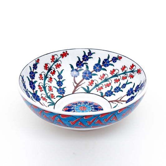 Bahar Dalı Motifli İznik Çinisi Kase - Kaseler