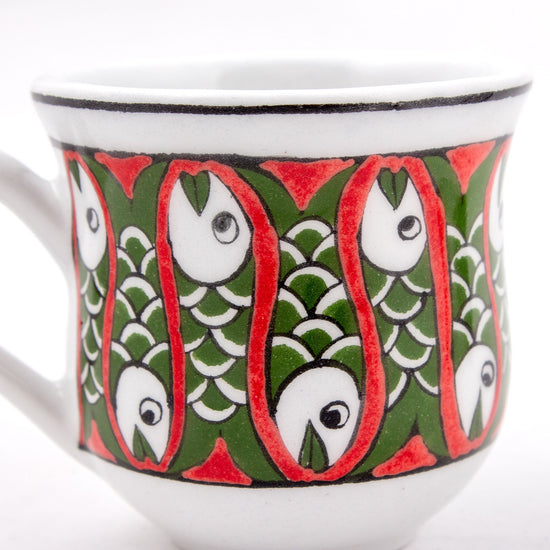 Balık Desenli Türk Kahvesi Fincan Takımı - Setler