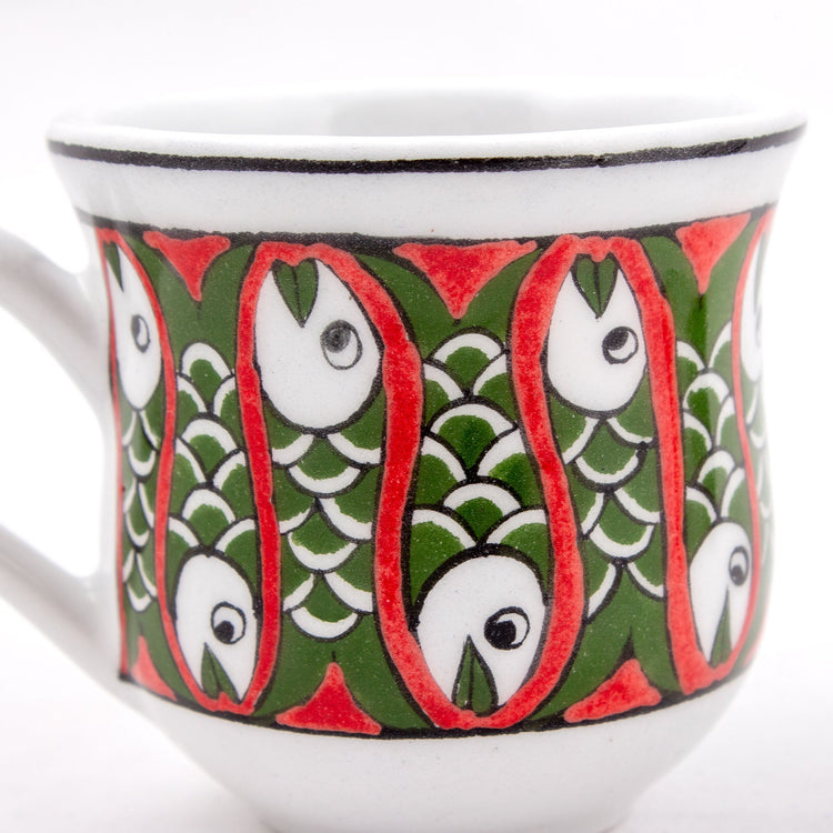 Balık Desenli Türk Kahvesi Fincan Takımı - Setler