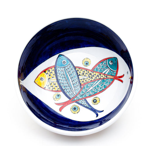 Balık Motifli İznik Çinisi Kase - Kaseler
