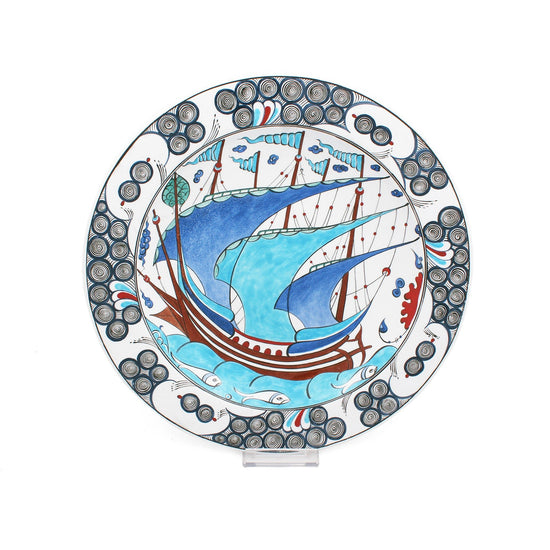 Benaki Müzesi Orhaniye Kalyonu İznik Çini Tabak - Tabaklar