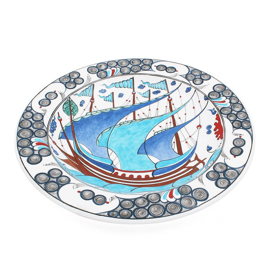 Benaki Müzesi Orhaniye Kalyonu İznik Çini Tabak - Tabaklar