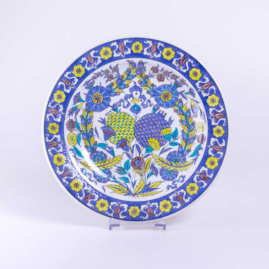 British Museum Damascus Style Patterned Iznik Ceramic Plate Replica