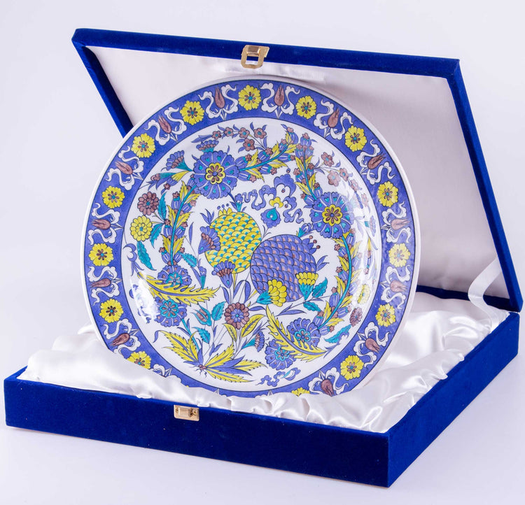 British Museum Damascus Style Patterned Iznik Ceramic Plate Replica