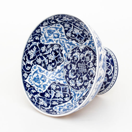 British Müzesi Baba Nakkaş Tasarımlı İznik Çinisi Ayaklı Kase Replikası - Kaseler