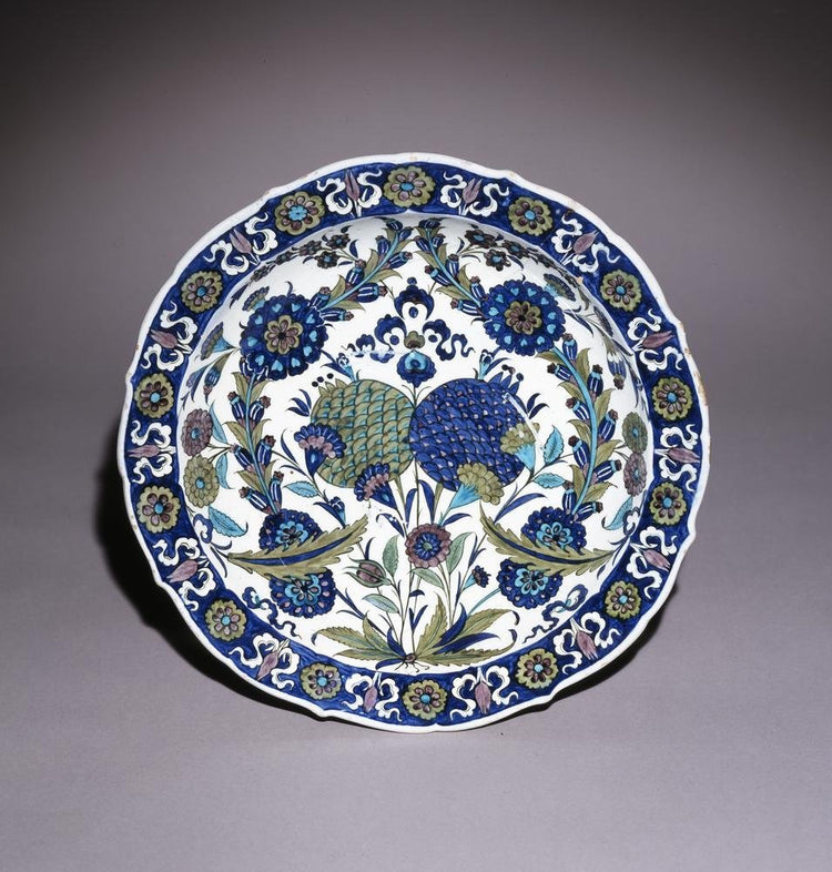 British Müzesi İznik Çini Tabak Replika Şam İşi Deseni - Tabaklar