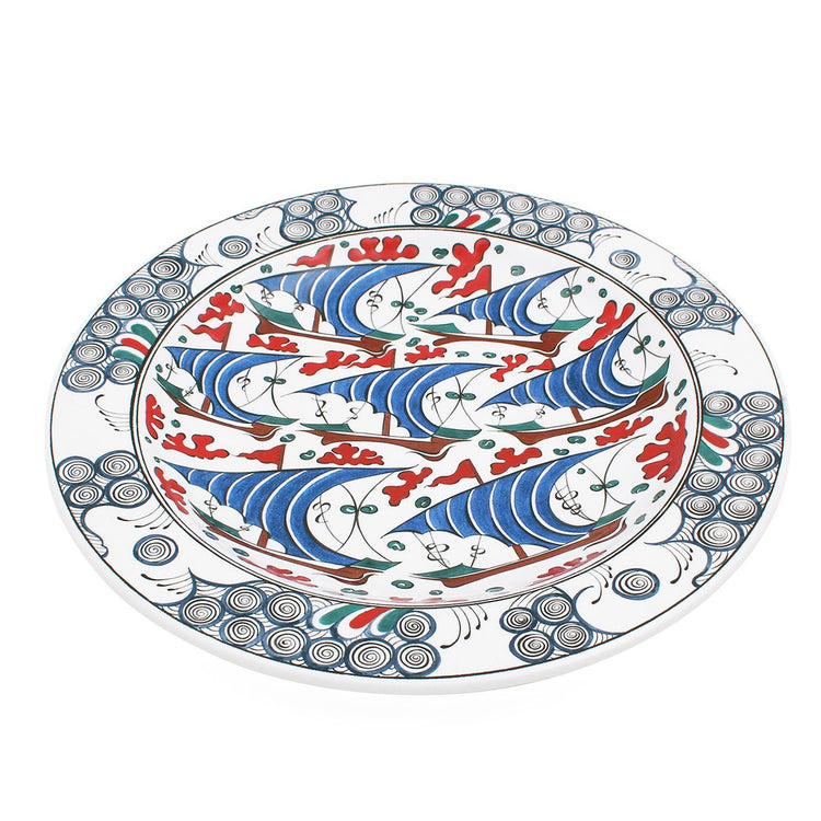 Christie's Koleksiyonu İznik Çinisi Yelkenli Tabak - Tabaklar
