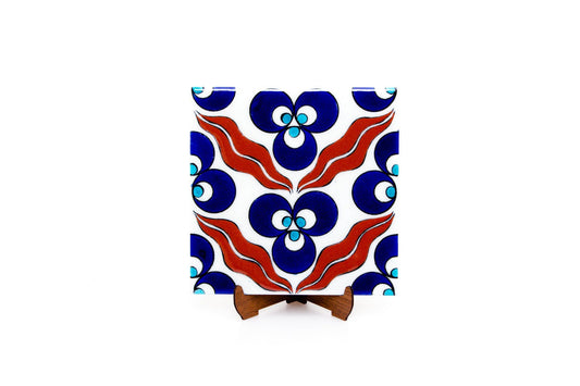 Çintemani Desenli İznik Çinisi Karo No:1 - Karolar