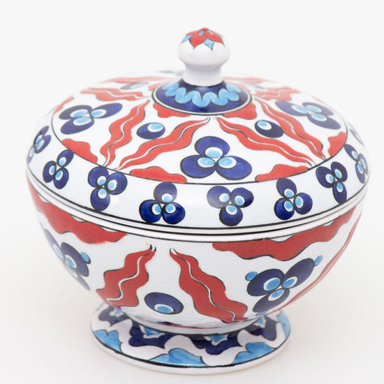 Çintemani Desenli İznik Çinisi Şekerlik - Şekerlikler