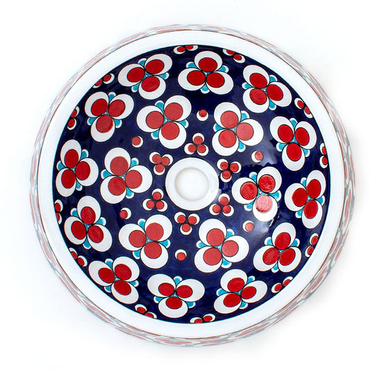 Çintemani Motifli İznik Çini Lavabo - Lavabolar