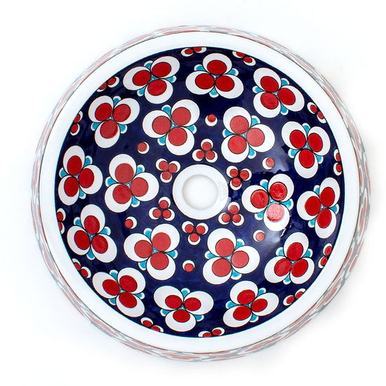 Çintemani Motifli İznik Çini Lavabo - Lavabolar