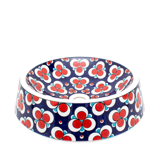 Çintemani Motifli İznik Çini Lavabo - Lavabolar