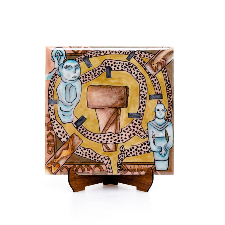 Göbeklitepe Desenli İznik Çini Karo - Karolar