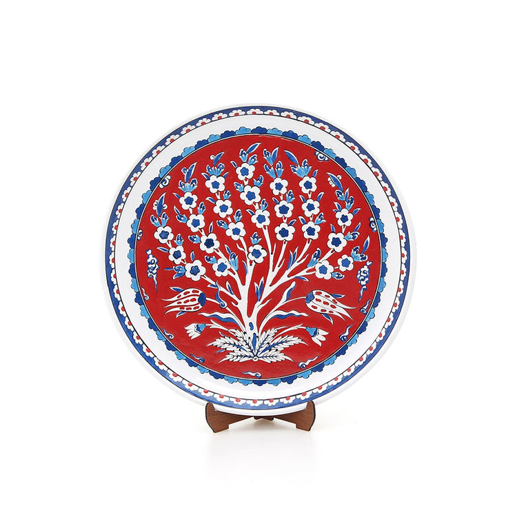 Gulbenkian Müzesi İznik Çini Tabak Replika Hayat Ağacı Deseni - Tabaklar