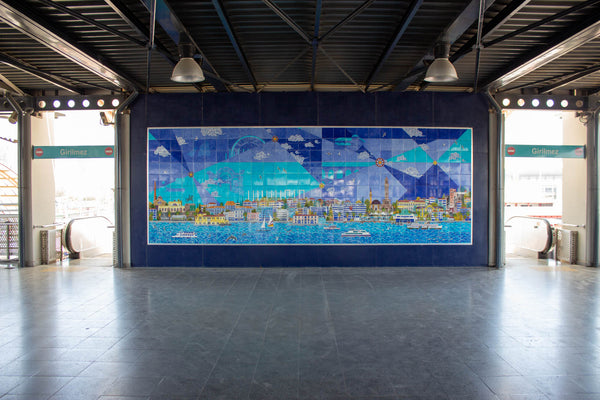 Halkapınar Metro İstasyonu İznik Çini Panosu