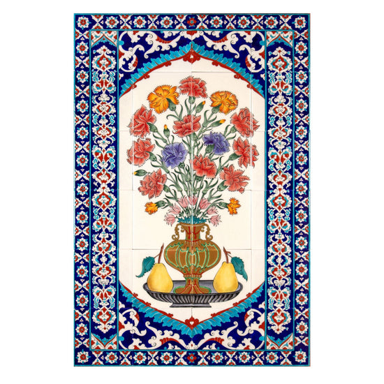 Hasbahçe Karanfilleri İznik Çini Pano - Panolar