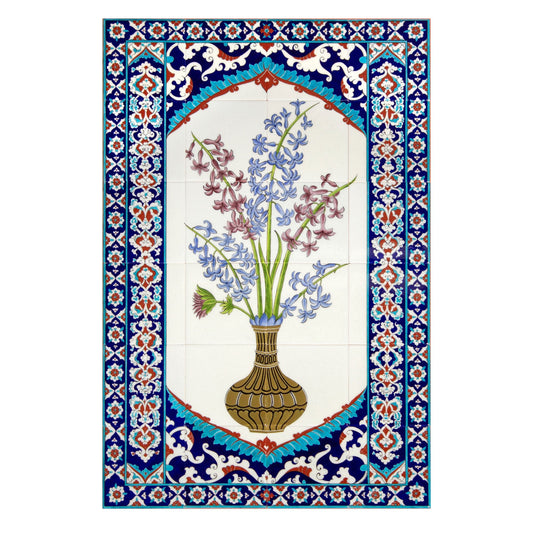 Hasbahçe Sümbülleri İznik Çini Pano - Panolar